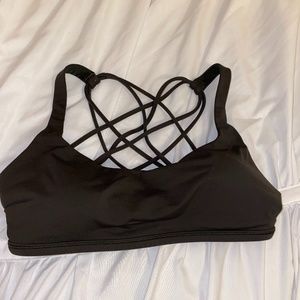 Dark army green lululemon free to be wild bra